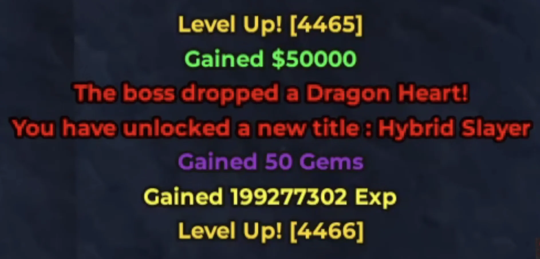 Hybrid Slayer title unlocked on first Dragon Hybrid Boss kill