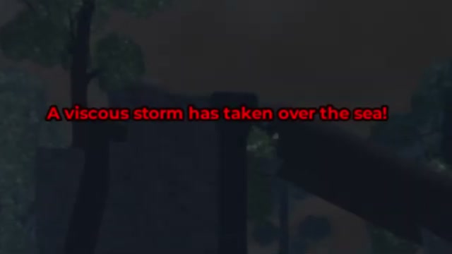 Storm event notification — “A viscous storm has taken over the sea!”